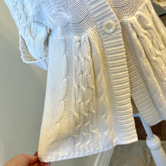 Beautiful cream colored knit cardigan sweater, Christopher and Banks size Medium - Picture 5 of 15